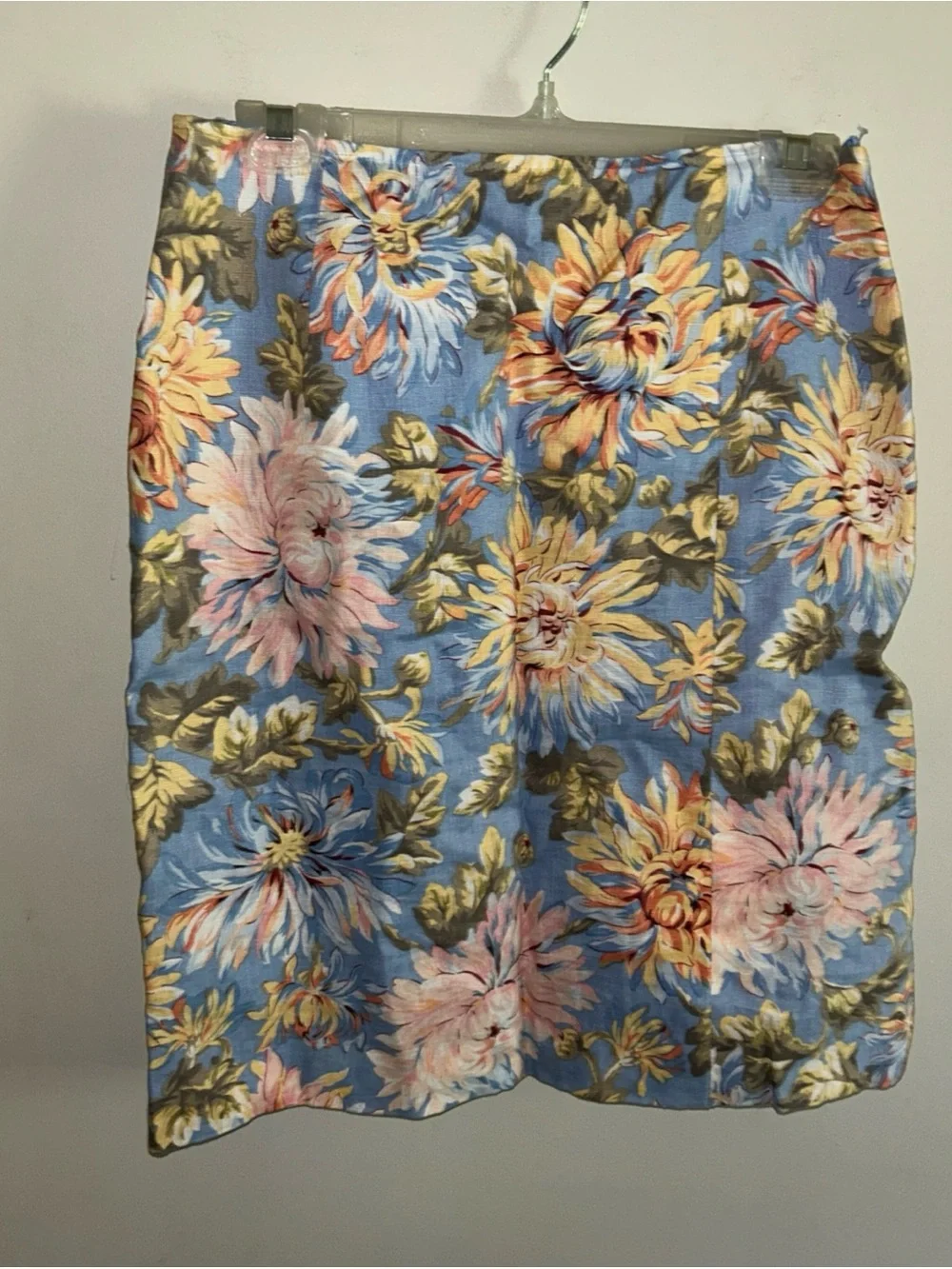 Talbots Floral A-Line Skirt in Blue, Pink, Yellow
